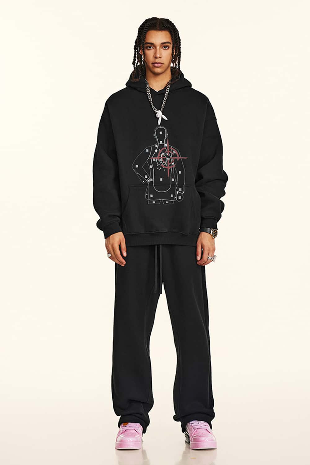 Graphic Fleece-Lined Pullover Hoodie
