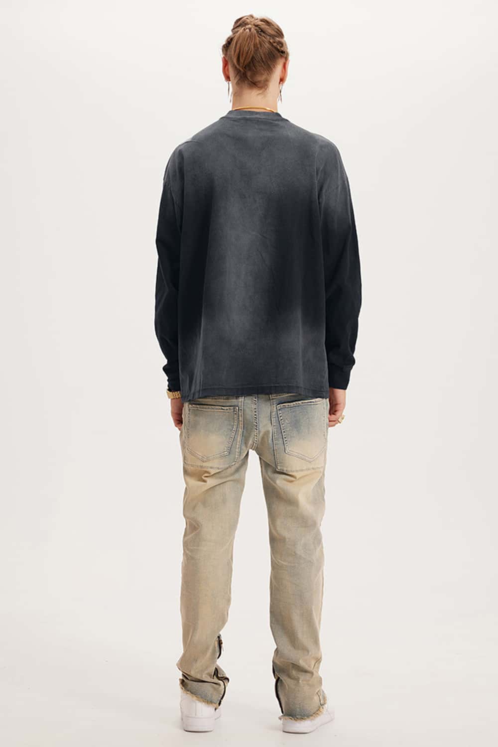 Heavyweight Washed Cotton Digital Print Long Sleeve Tee