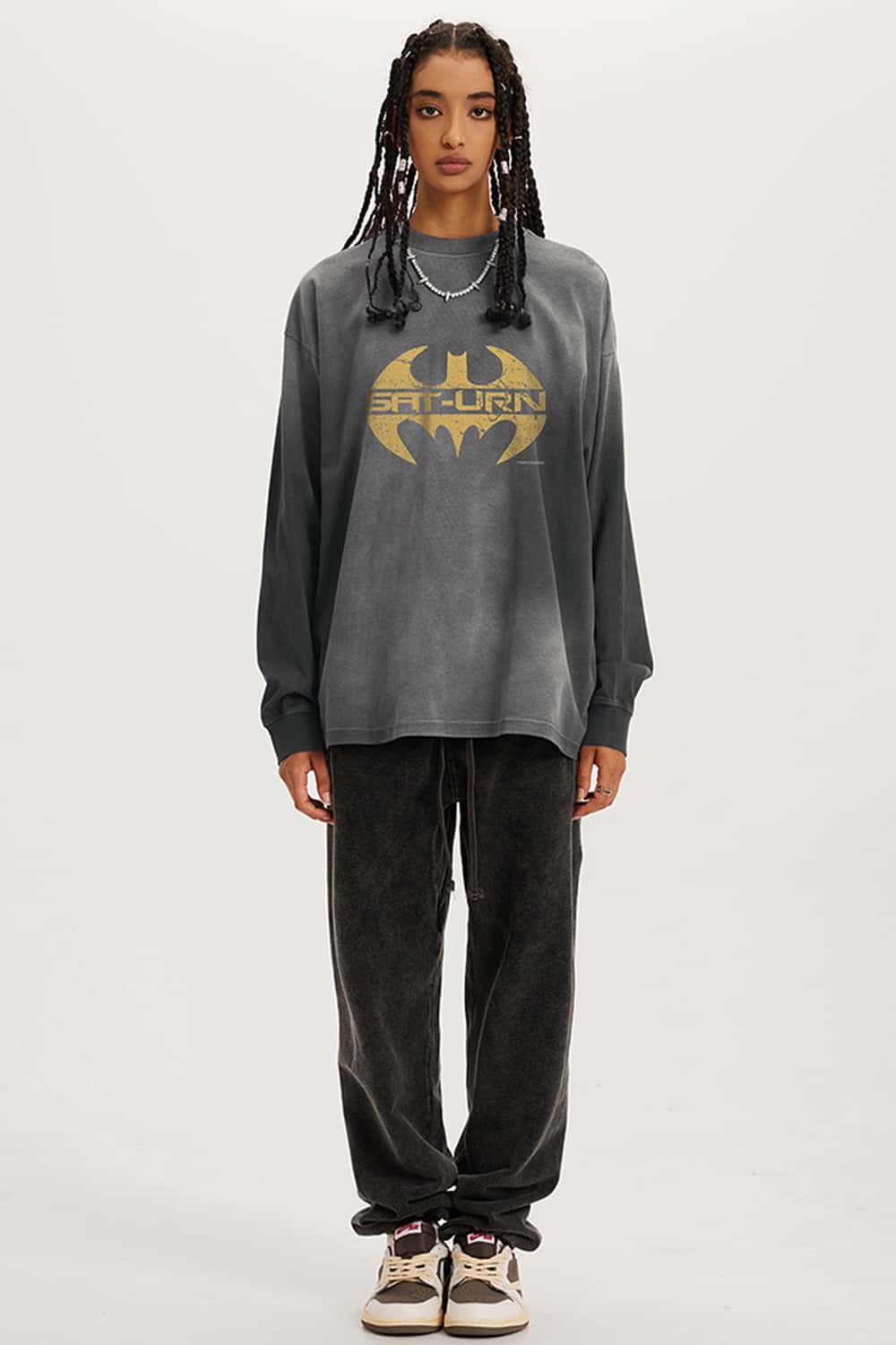 Heavyweight Washed Cotton Digital Print Long Sleeve Tee