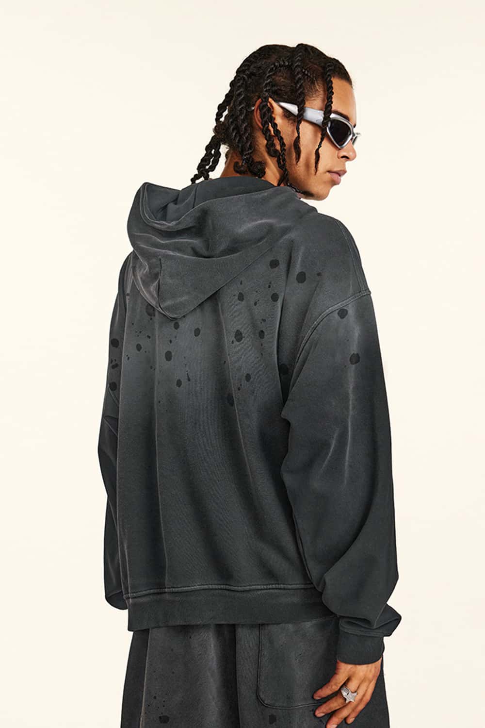 Heavyweight Zip-Up Washed Hoodie Jacket