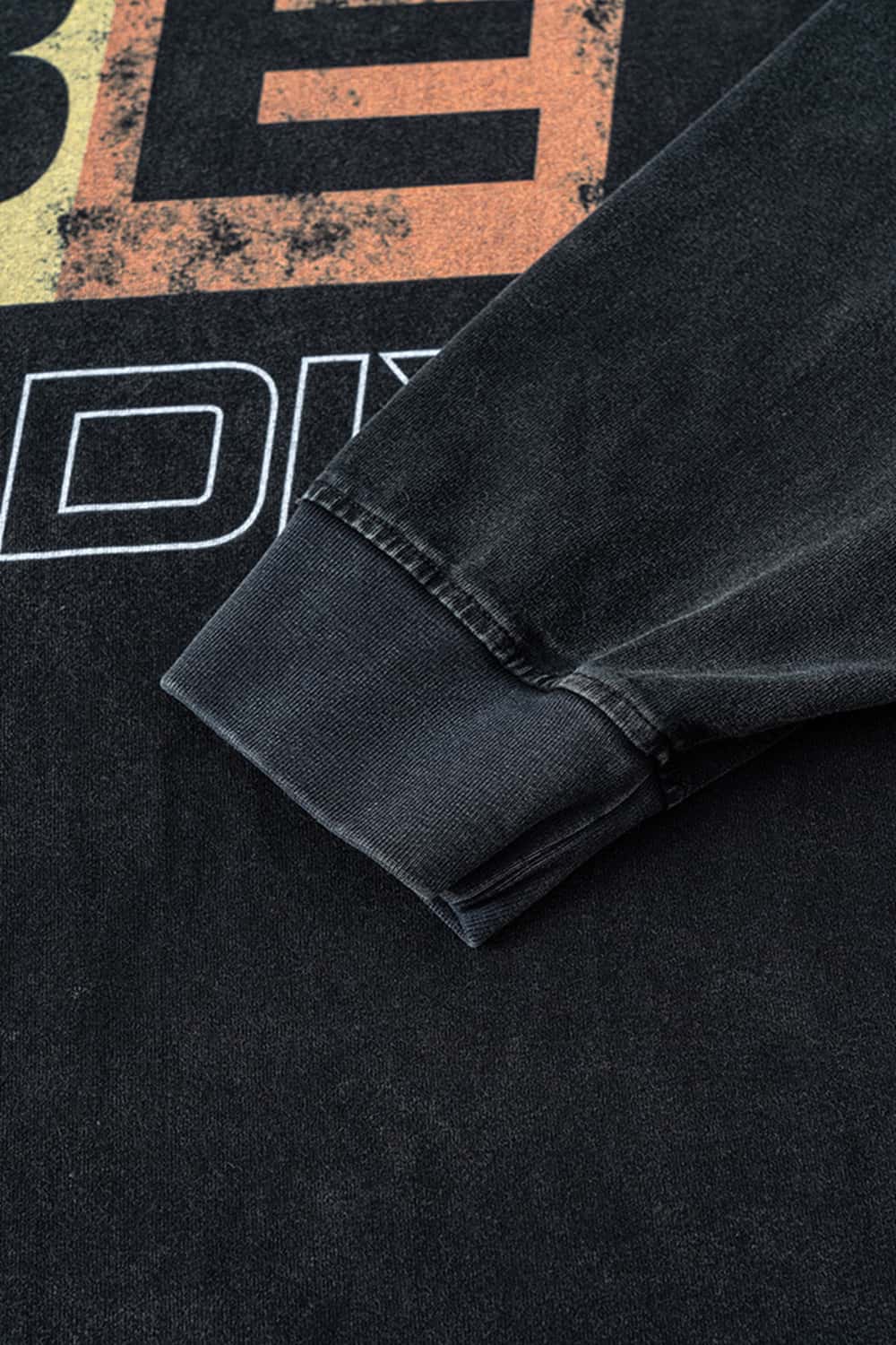 Washed Cotton Racing-Inspired Long Sleeve Tee