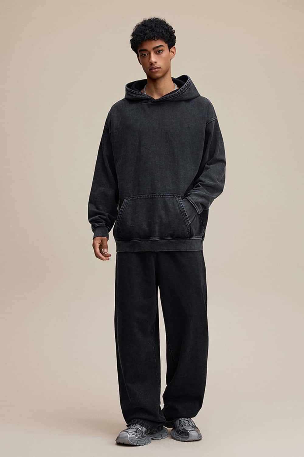 Heavyweight 480G Wax-Dyed Vintage Washed Hoodie