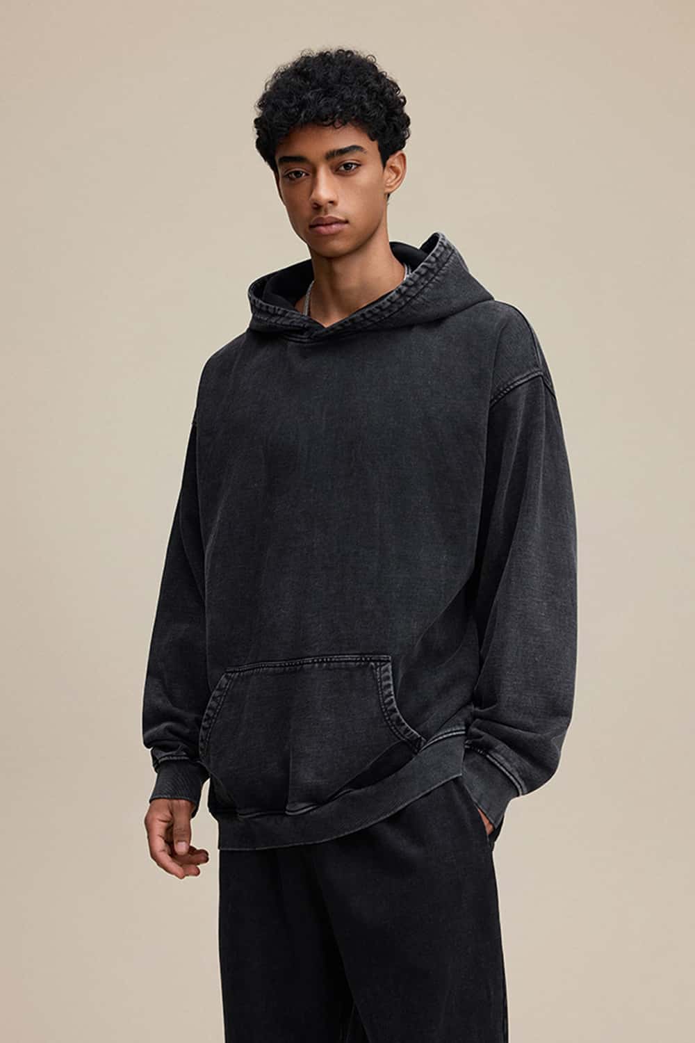 Heavyweight 480G Wax-Dyed Vintage Washed Hoodie