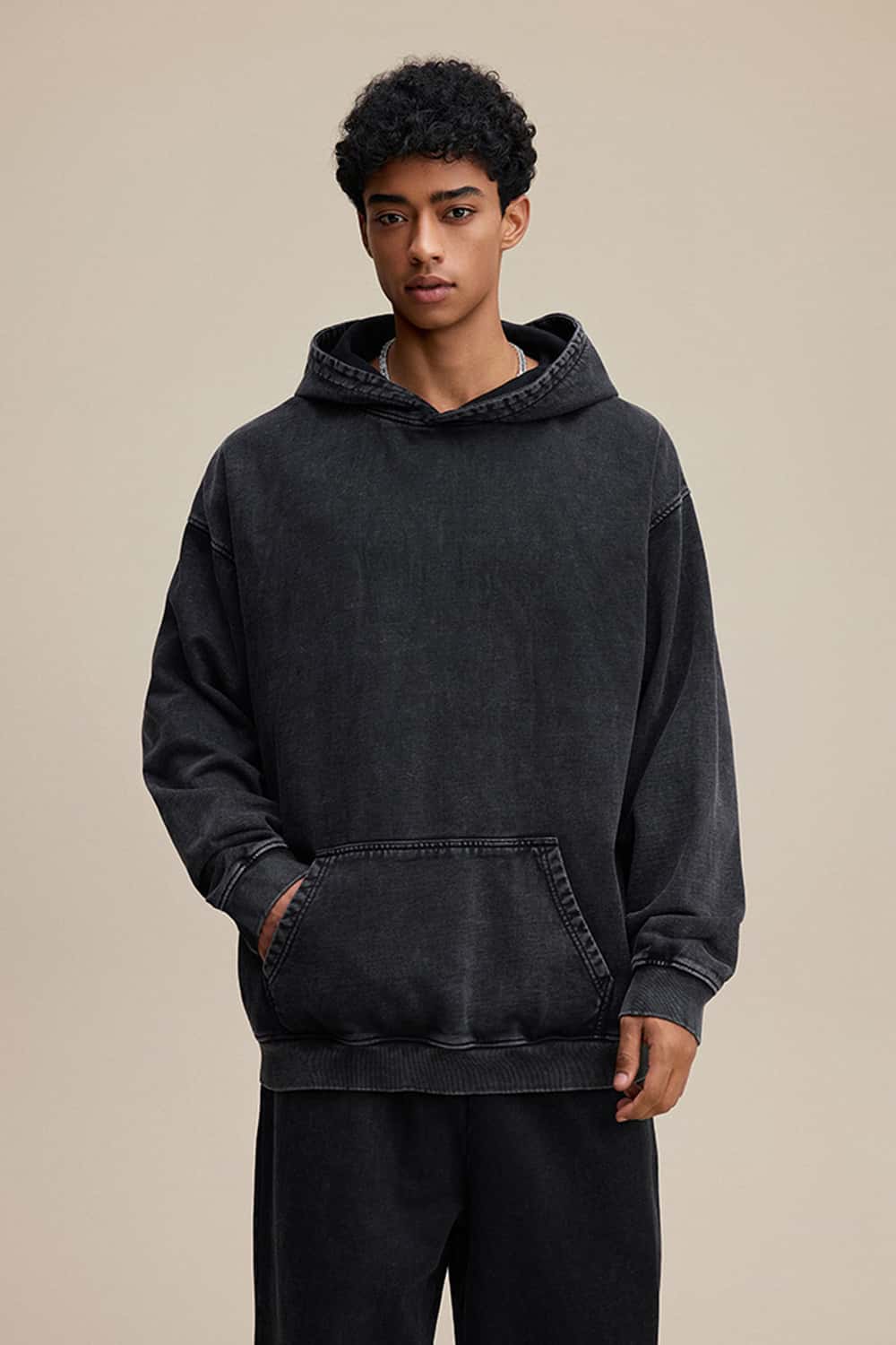 Heavyweight 480G Wax-Dyed Vintage Washed Hoodie