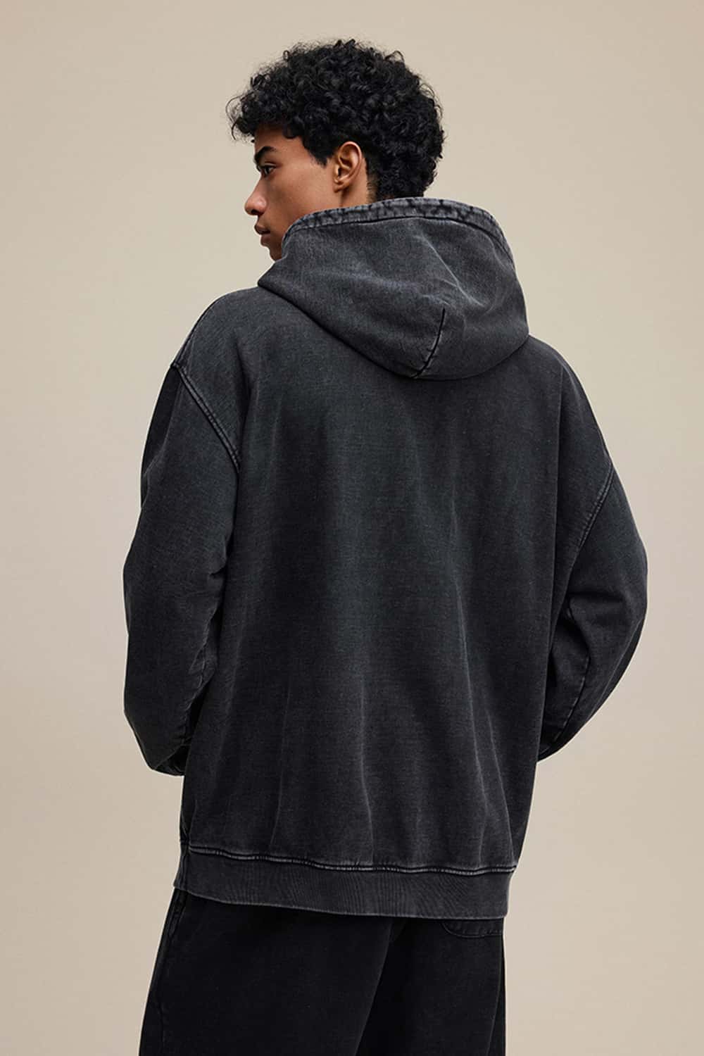 Heavyweight 480G Wax-Dyed Vintage Washed Hoodie