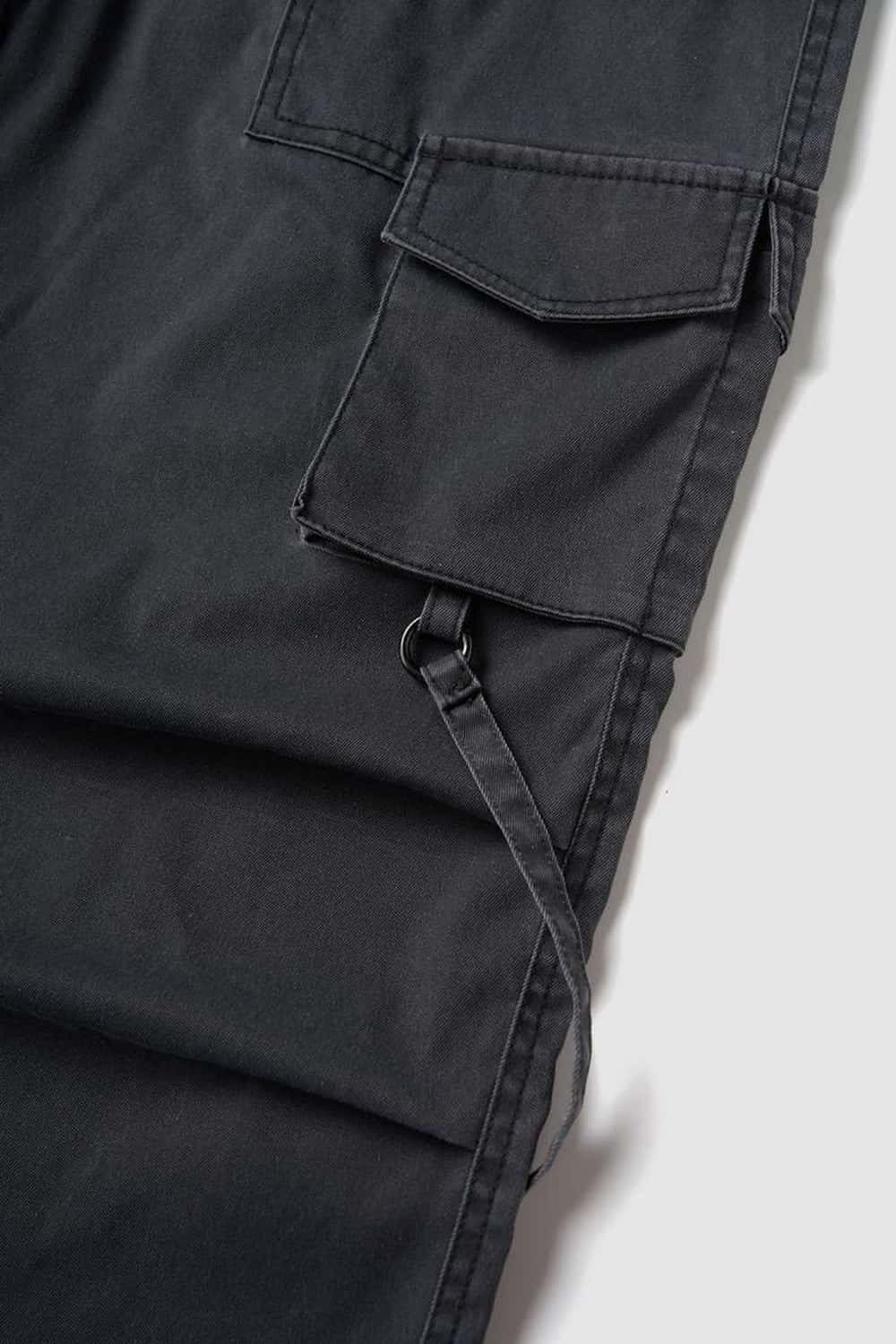 3D Patch Pocket Cargo Straight-Leg Pants