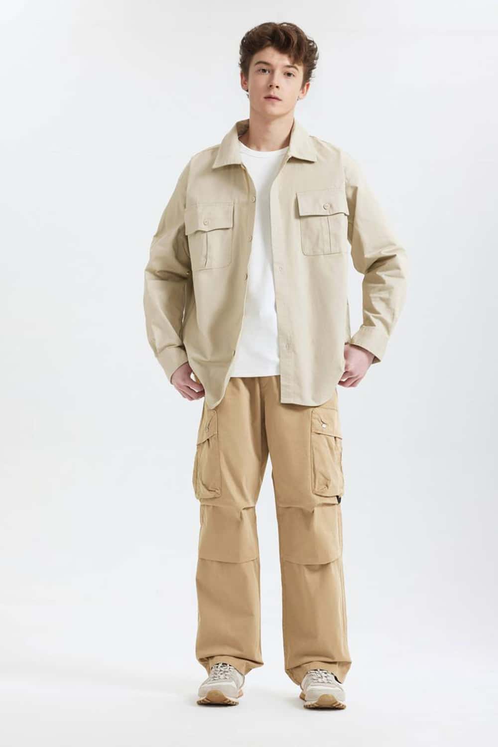 Multi-Pocket Cargo Paratrooper Pants _ Solid Color Utility Trousers