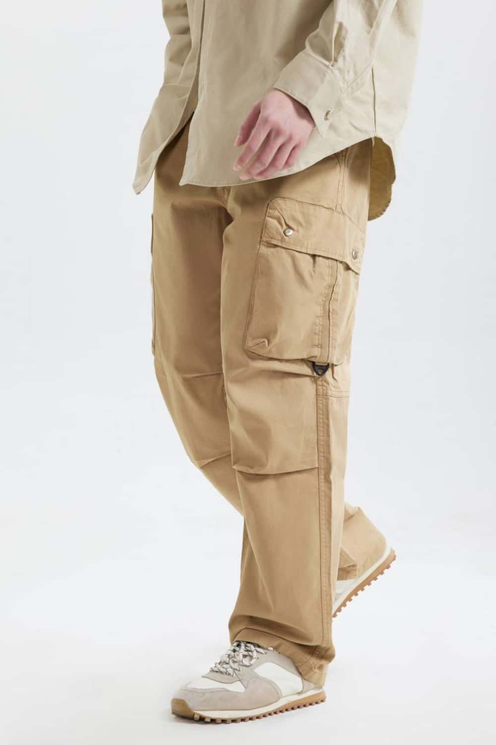 Multi-Pocket Cargo Paratrooper Pants _ Solid Color Utility Trousers