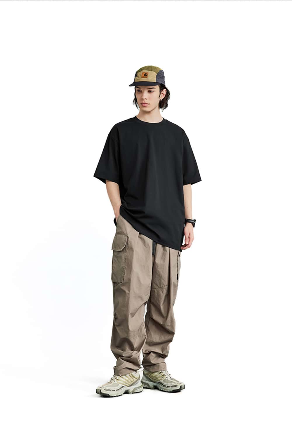 265g Heavyweight Pure Cotton Drop Shoulder Solid Color T-Shirt