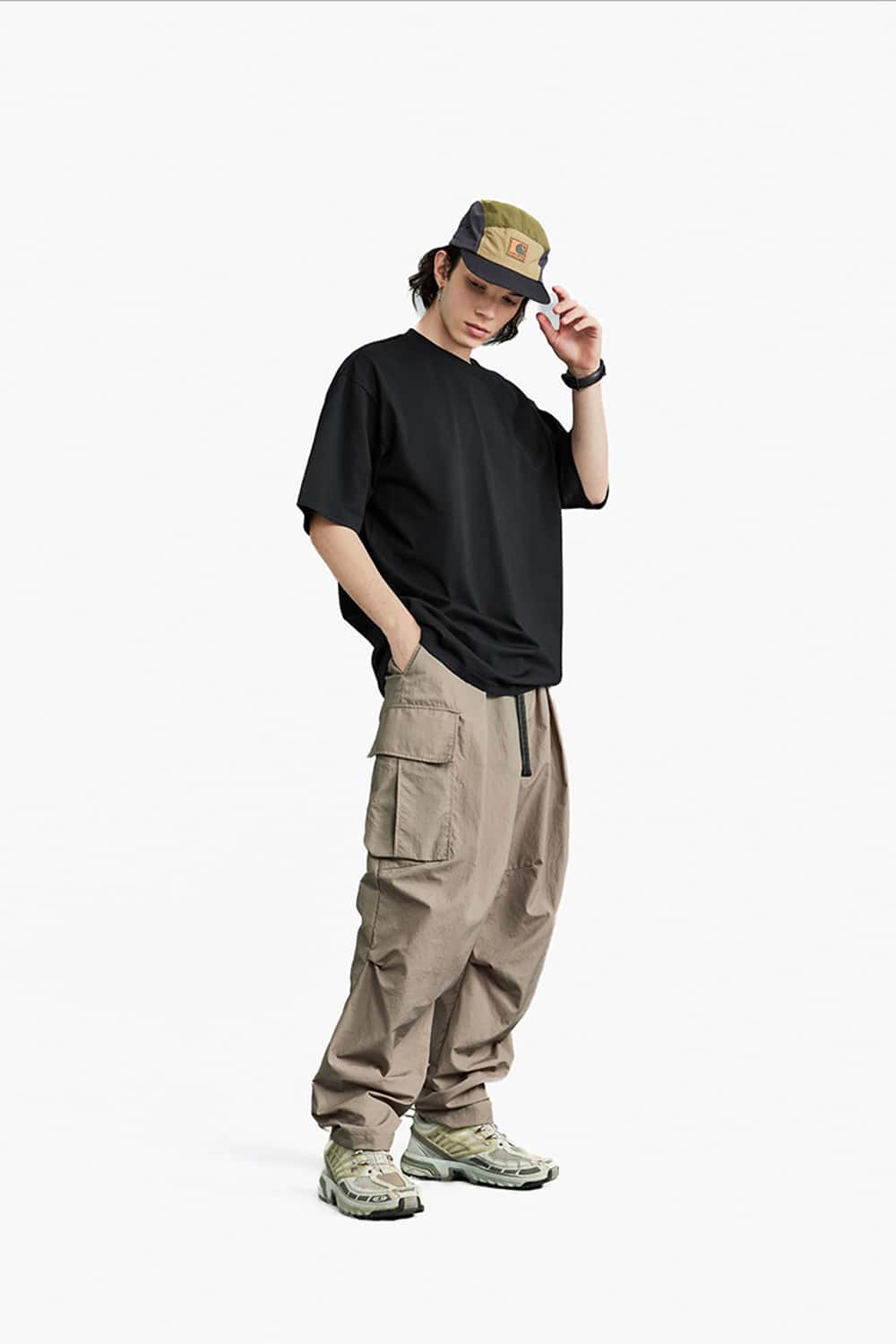 265g Heavyweight Pure Cotton Drop Shoulder Solid Color T-Shirt