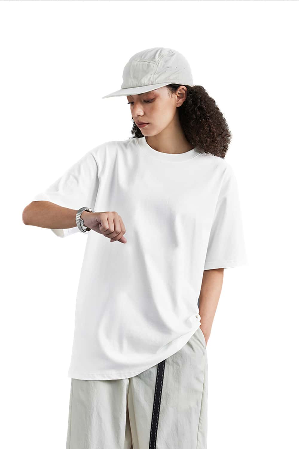 265g Heavyweight Pure Cotton Drop Shoulder Solid Color T-Shirt