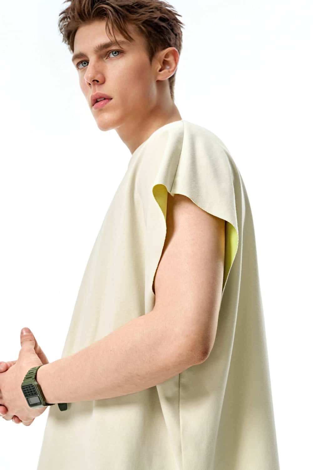 Boxy Two-Tone 6-in-1 Cool Touch Quick-Dry Sleeveless Tank Top