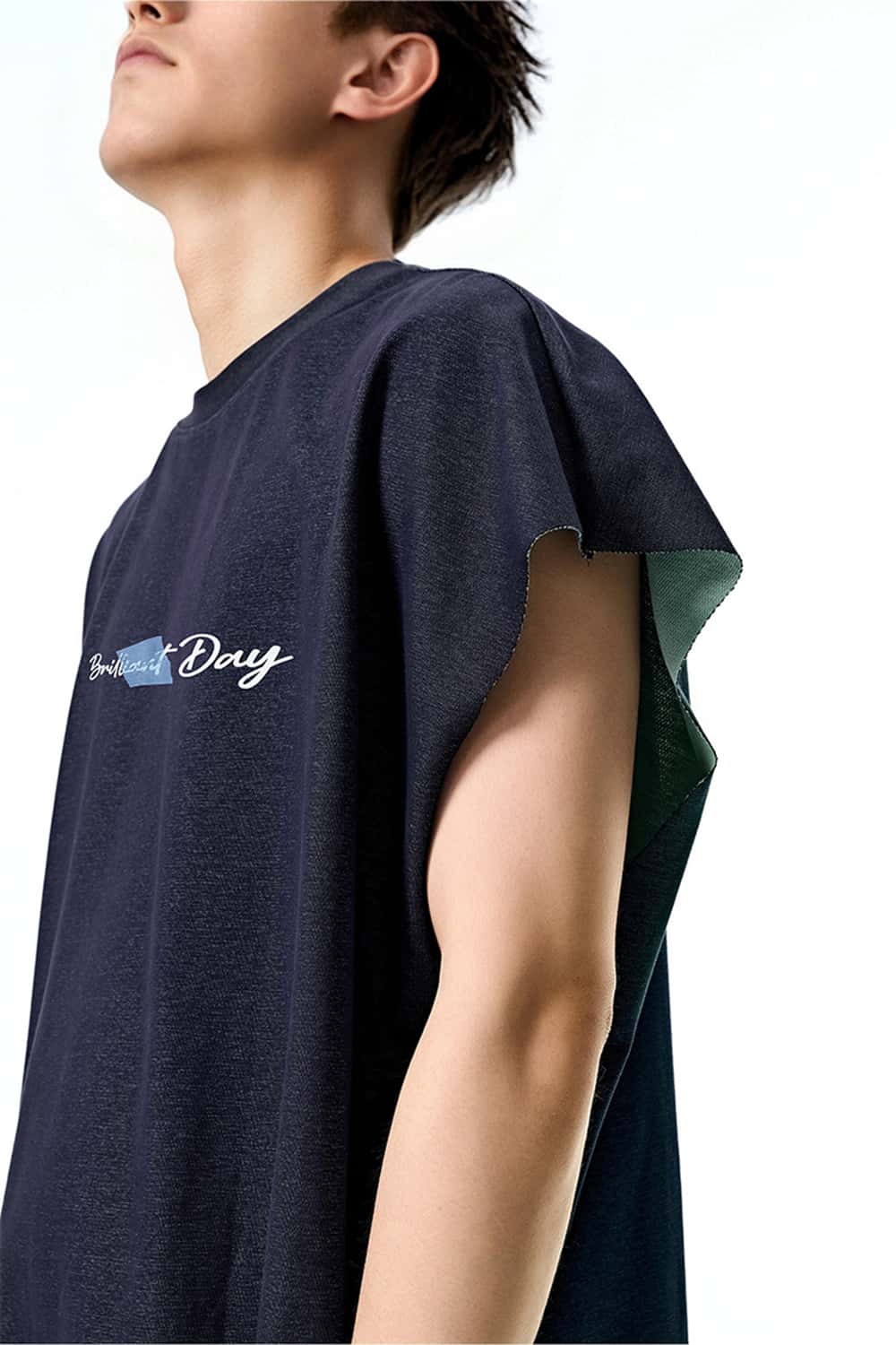 Boxy Two-Tone 6-in-1 Cool Touch Quick-Dry Sleeveless Tank Top
