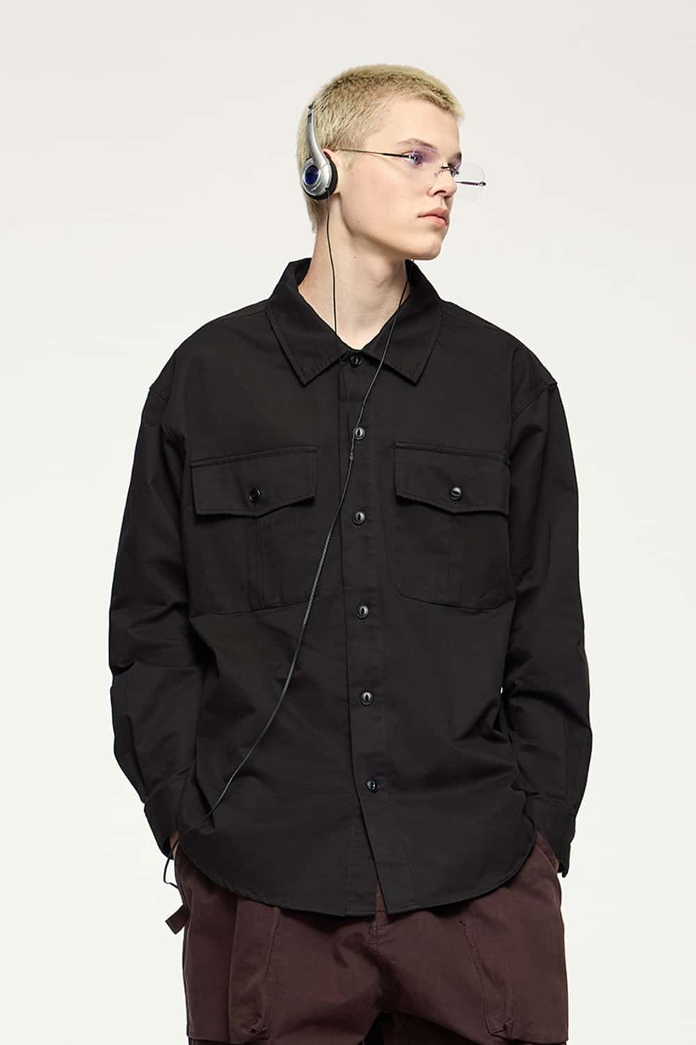 Thick Dense Cotton Workwear Shirt Jacket
