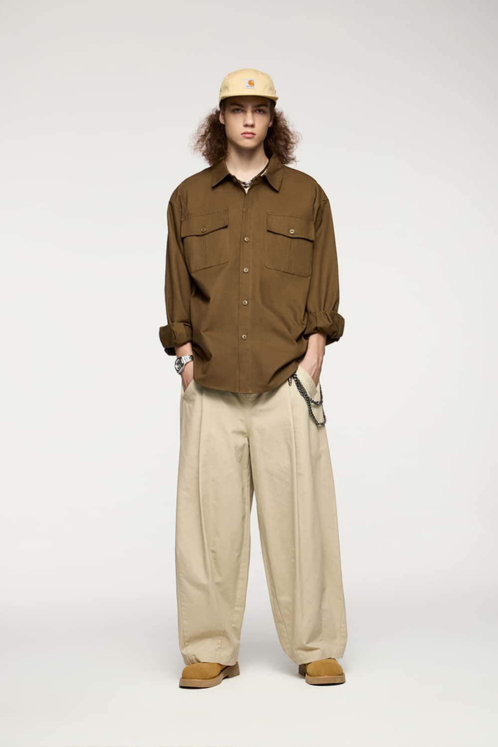 Thick Dense Cotton Workwear Shirt Jacket