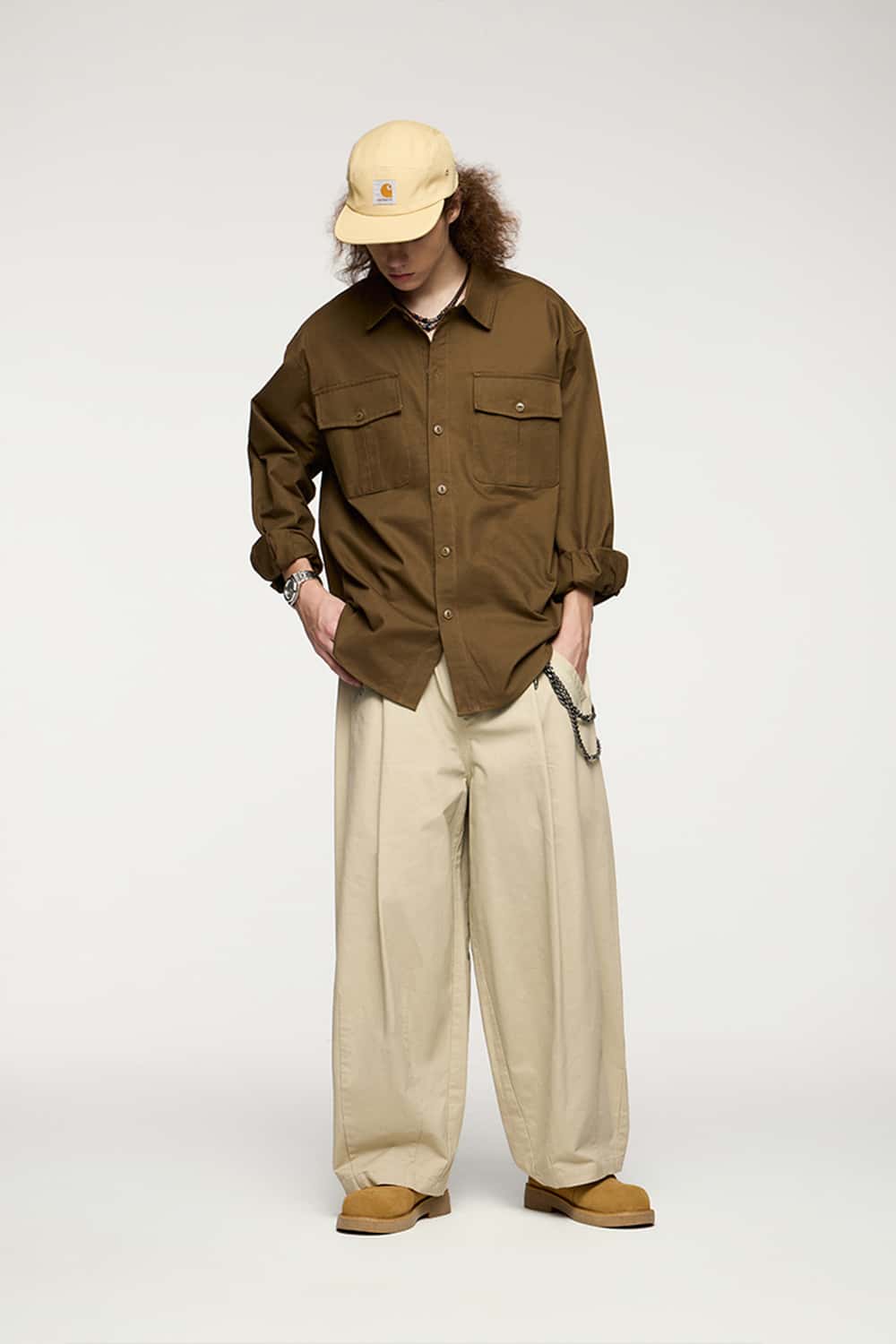 Thick Dense Cotton Workwear Shirt Jacket