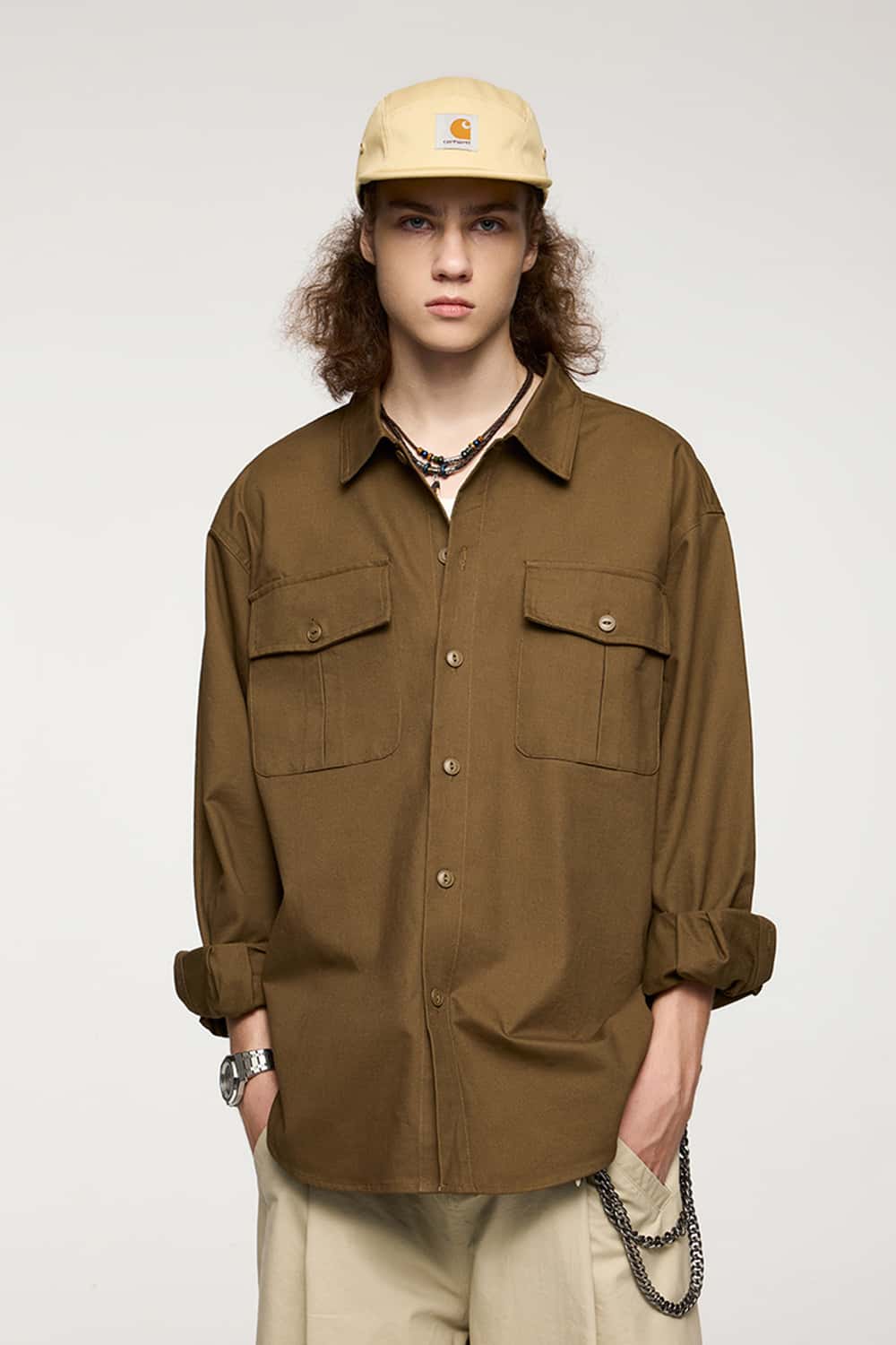 Thick Dense Cotton Workwear Shirt Jacket