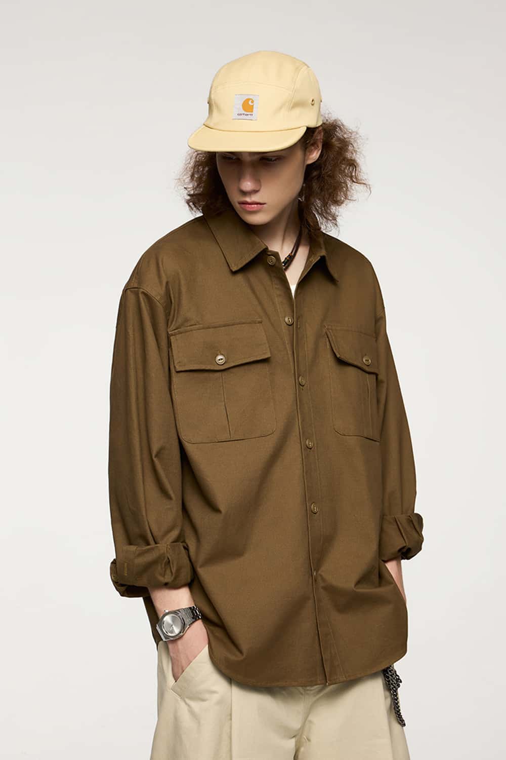 Thick Dense Cotton Workwear Shirt Jacket