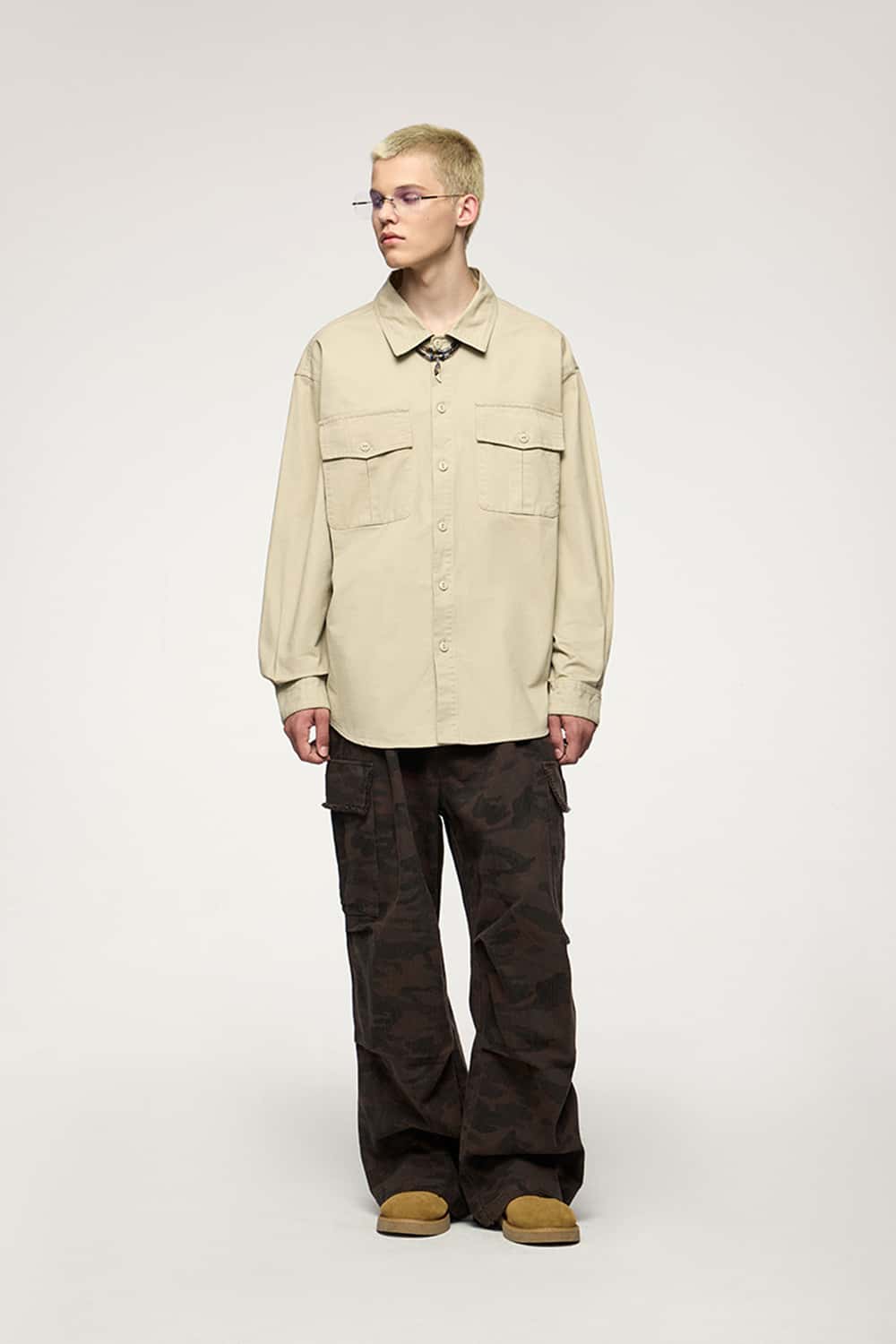 Thick Dense Cotton Workwear Shirt Jacket
