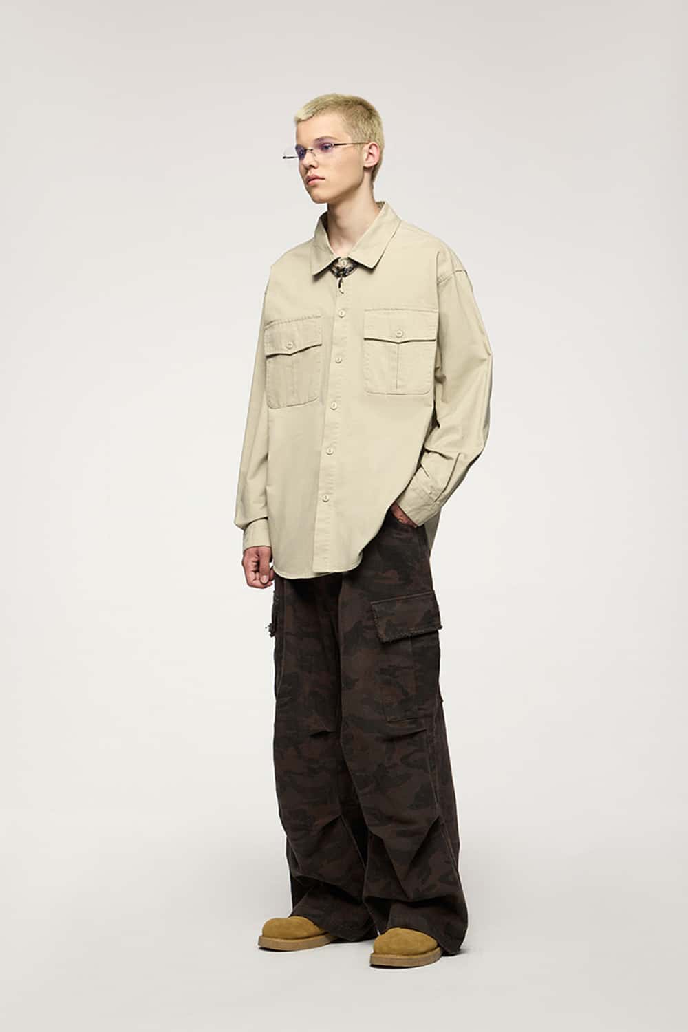 Thick Dense Cotton Workwear Shirt Jacket
