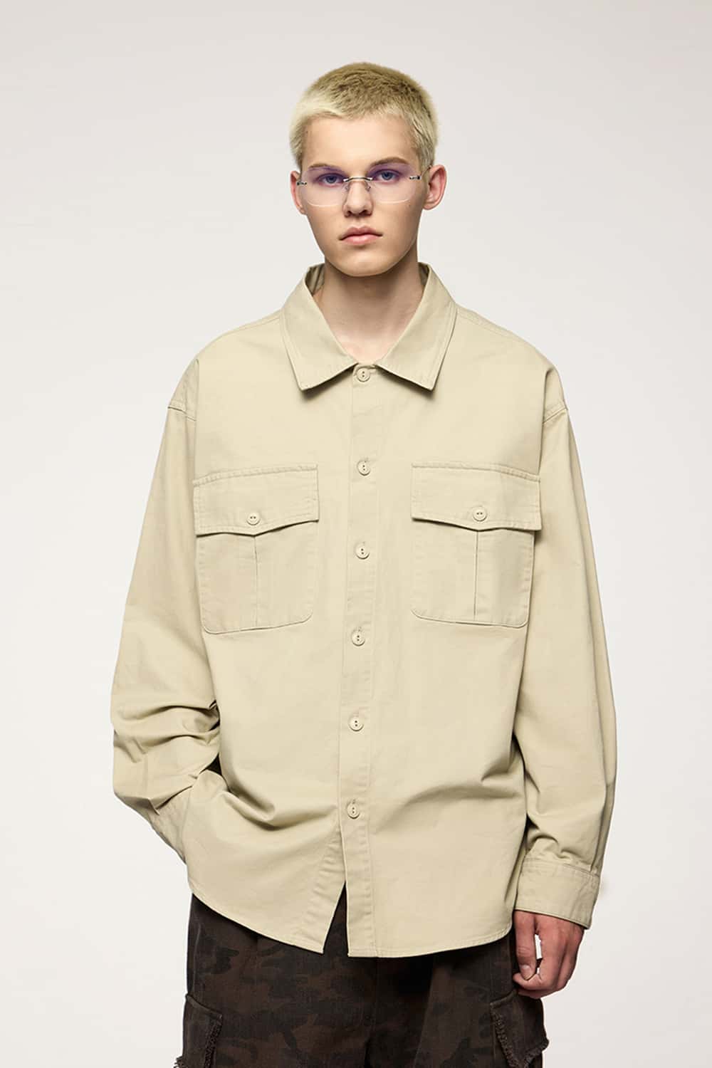 Thick Dense Cotton Workwear Shirt Jacket
