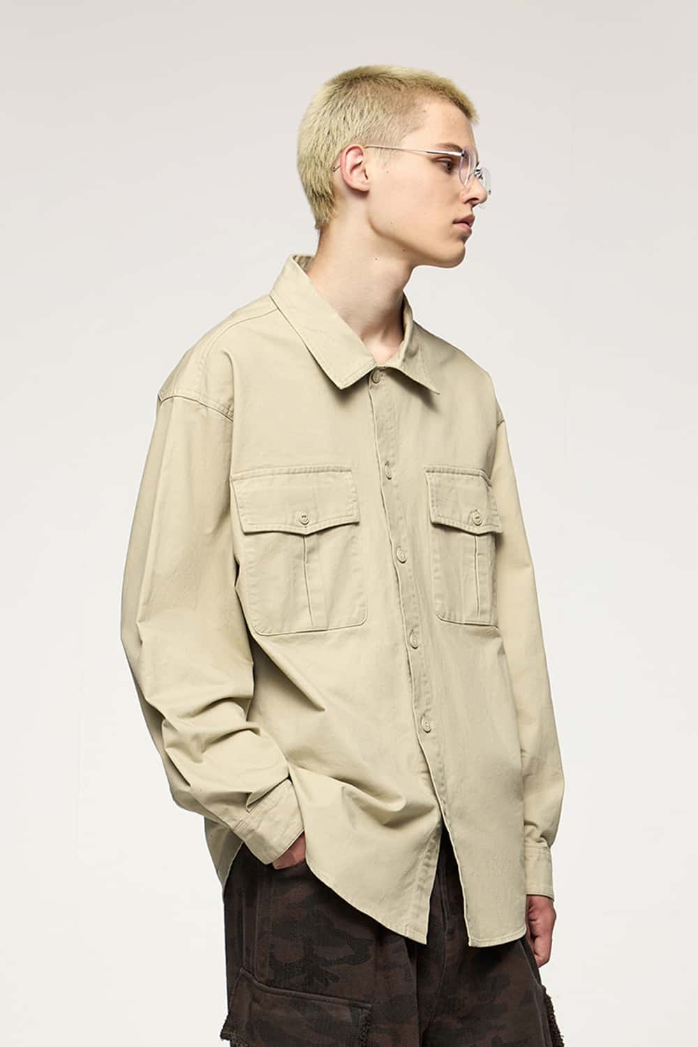 Thick Dense Cotton Workwear Shirt Jacket
