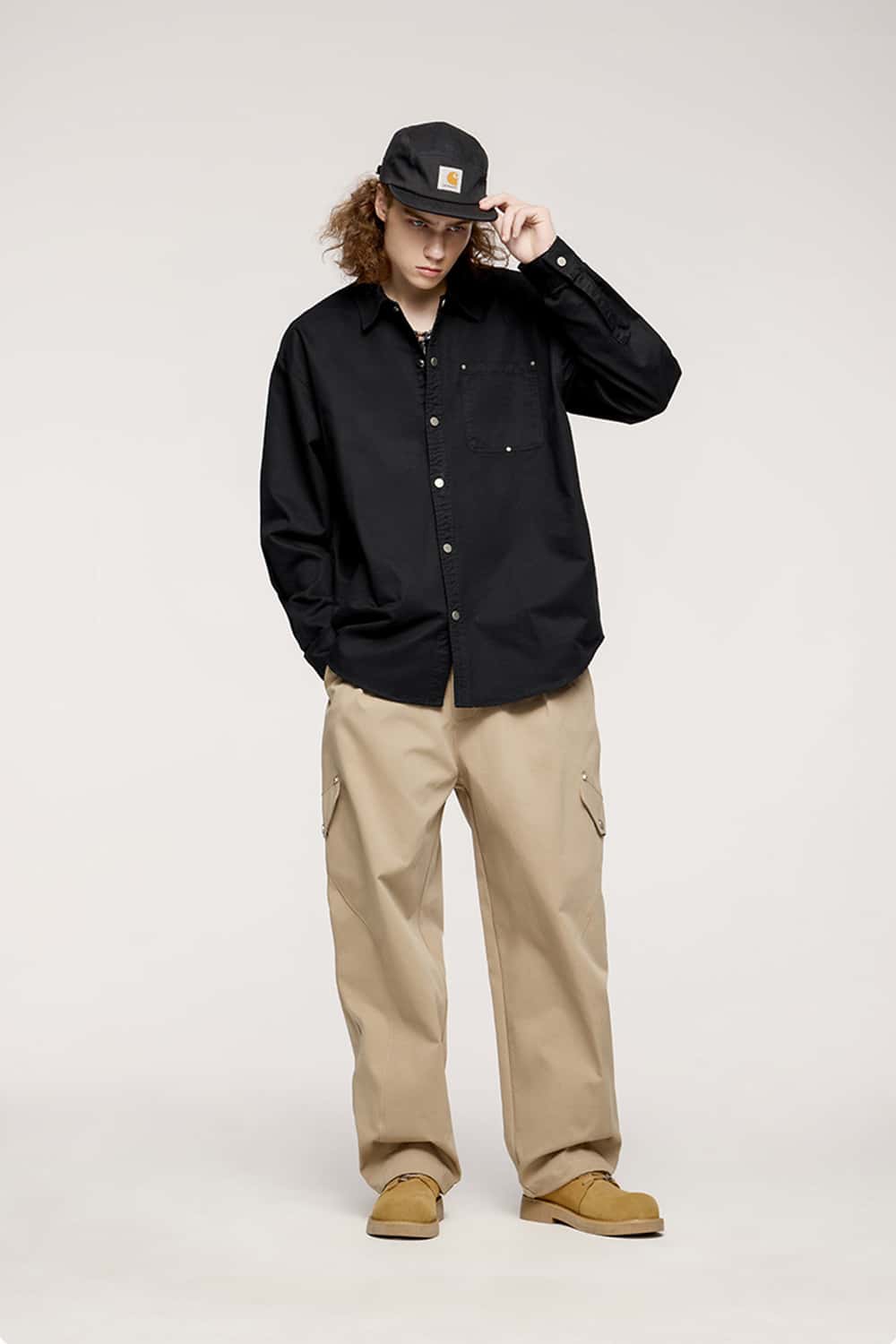 Double-Twill Workwear Shirt Jacket Long Sleeve Overshirt