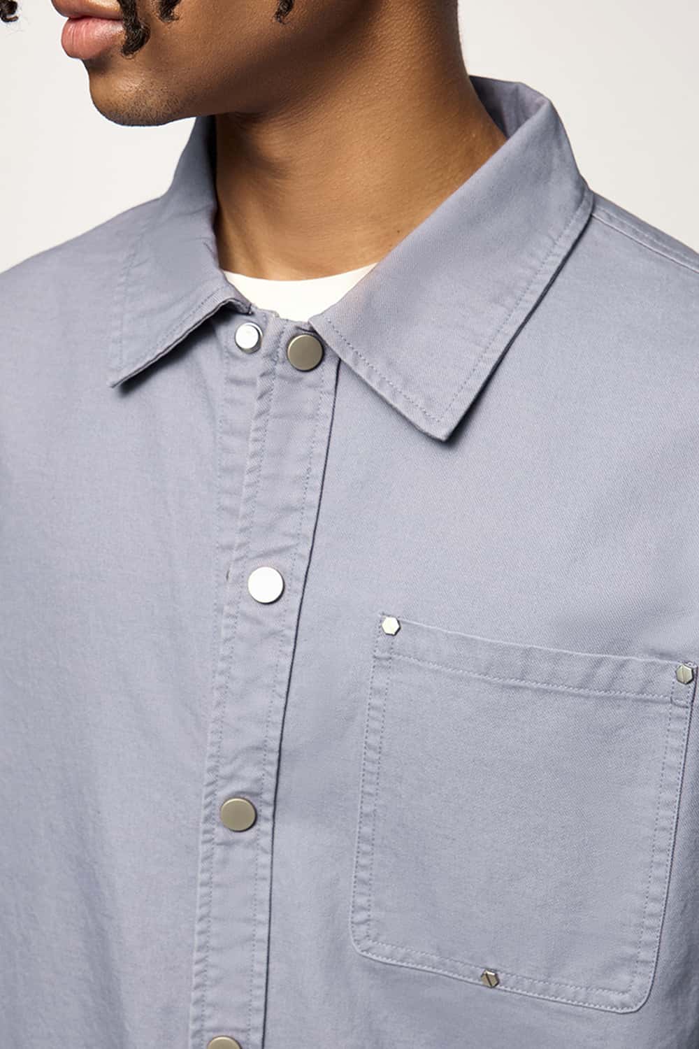 Double-Twill Workwear Shirt Jacket Long Sleeve Overshirt