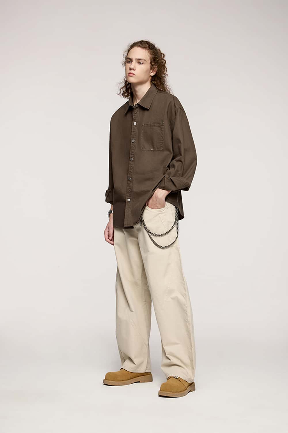 Double-Twill Workwear Shirt Jacket Long Sleeve Overshirt