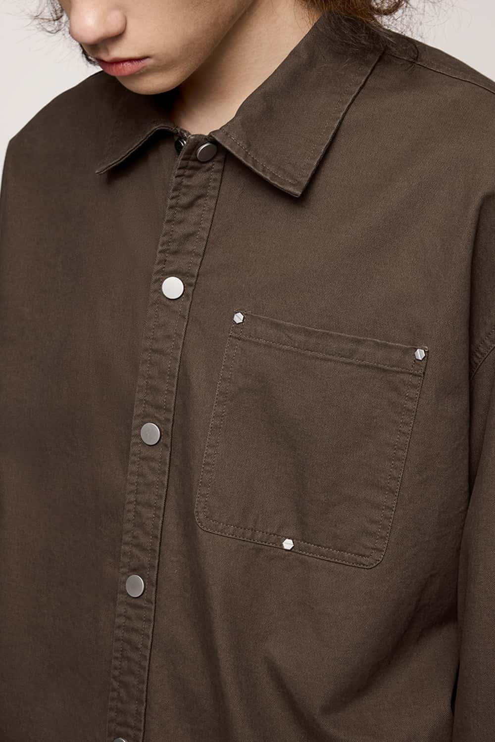 Double-Twill Workwear Shirt Jacket Long Sleeve Overshirt