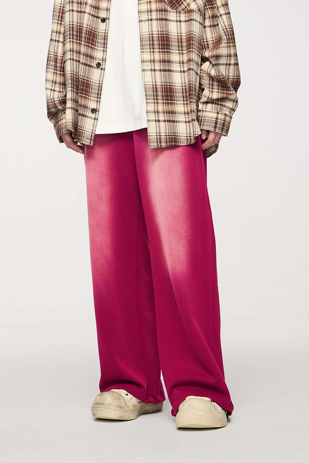 Gradient Draped Wide-Leg Sweatpants