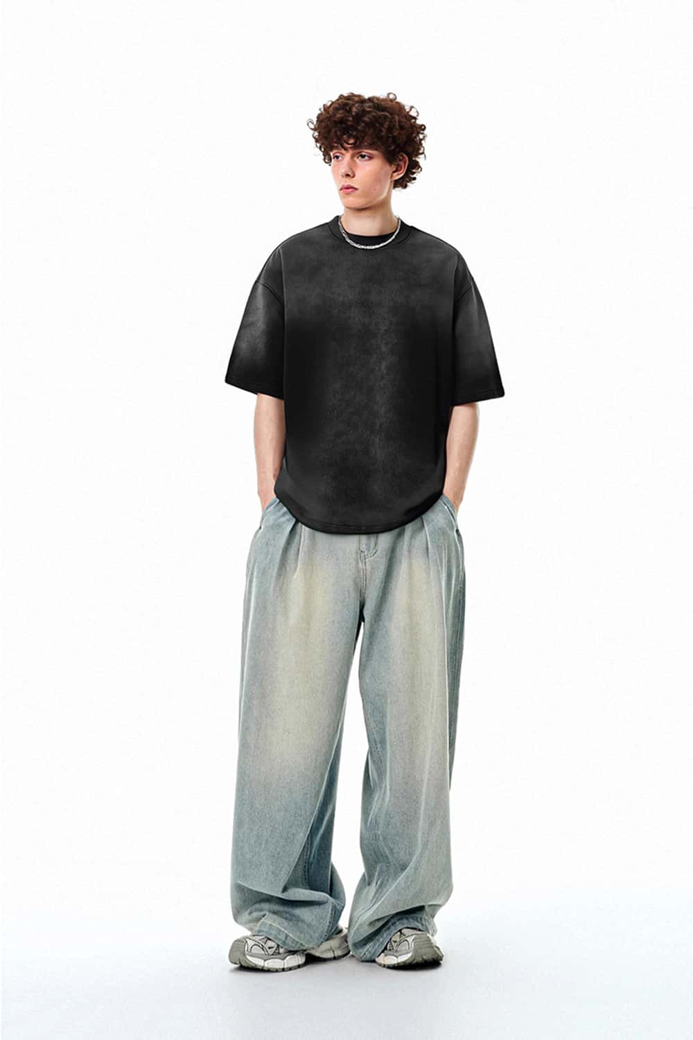 Gradient 270g Pure Cotton Vintage Washed Oversize T-Shirt