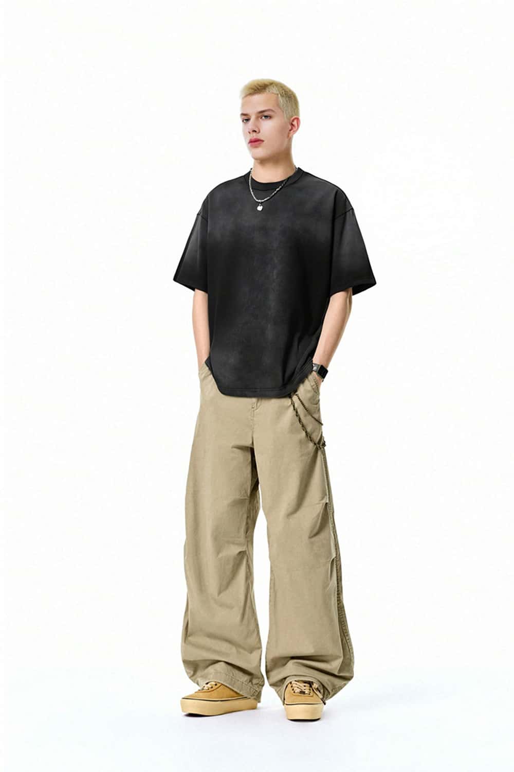 Gradient 270g Pure Cotton Vintage Washed Oversize T-Shirt