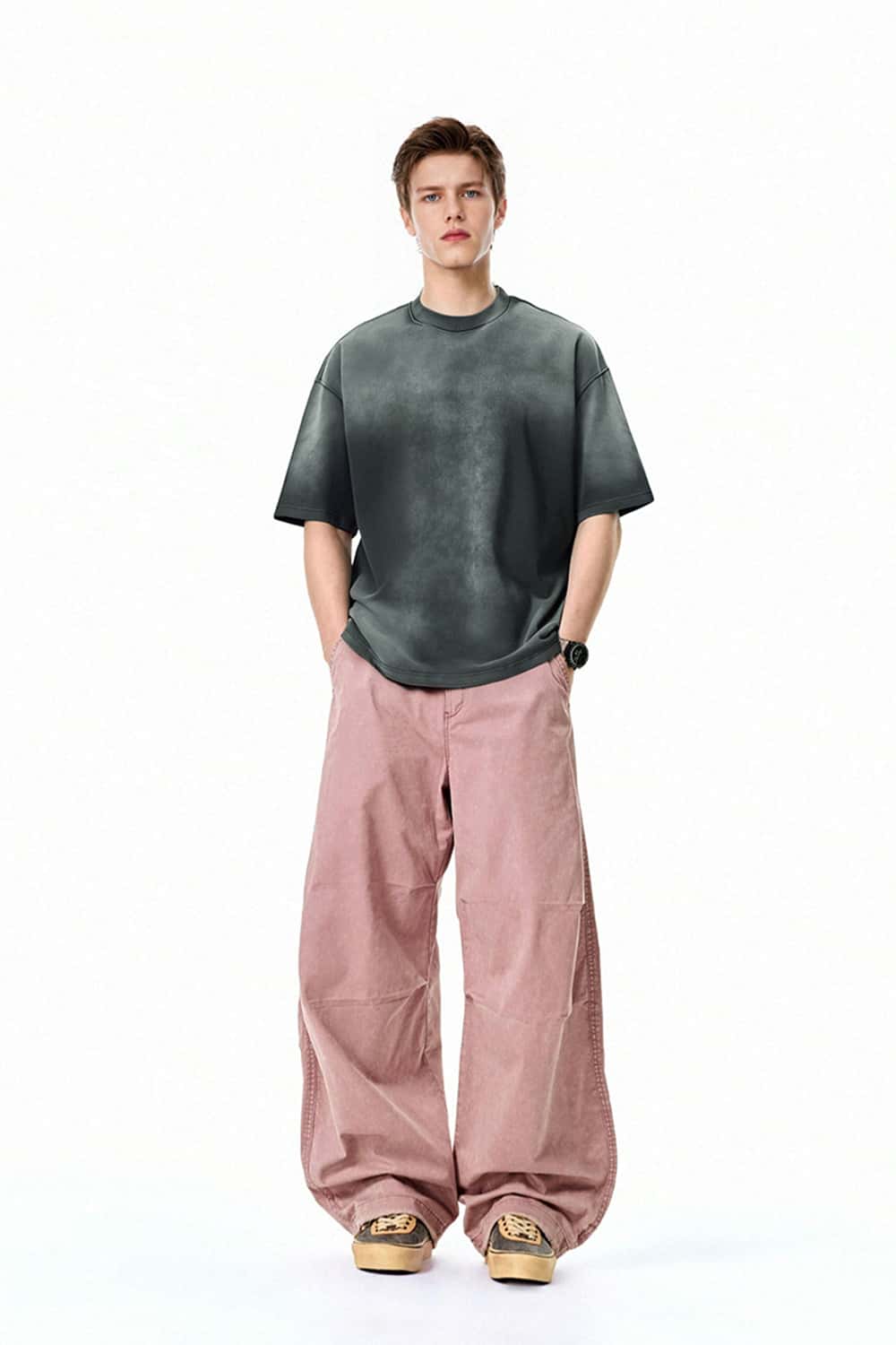 Gradient 270g Pure Cotton Vintage Washed Oversize T-Shirt