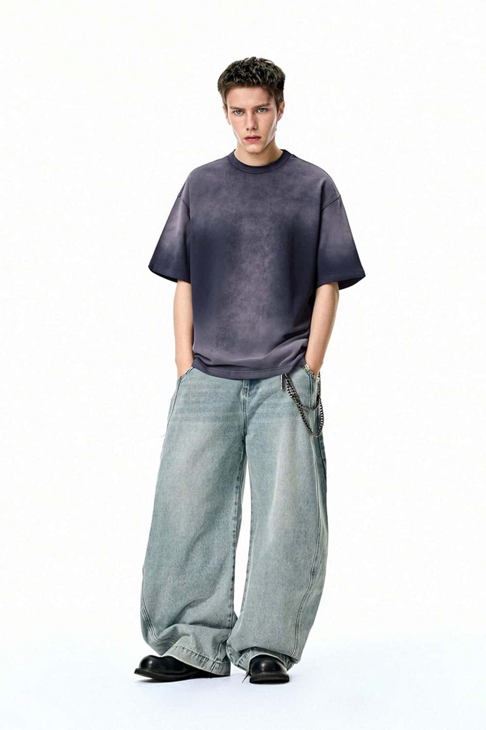 Gradient 270g Pure Cotton Vintage Washed Oversize T-Shirt