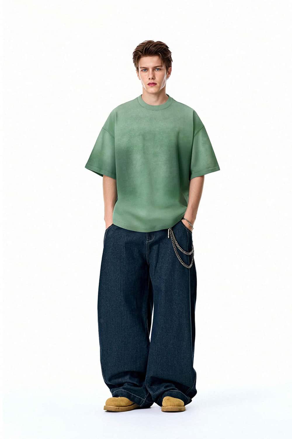 Gradient 270g Pure Cotton Vintage Washed Oversize T-Shirt