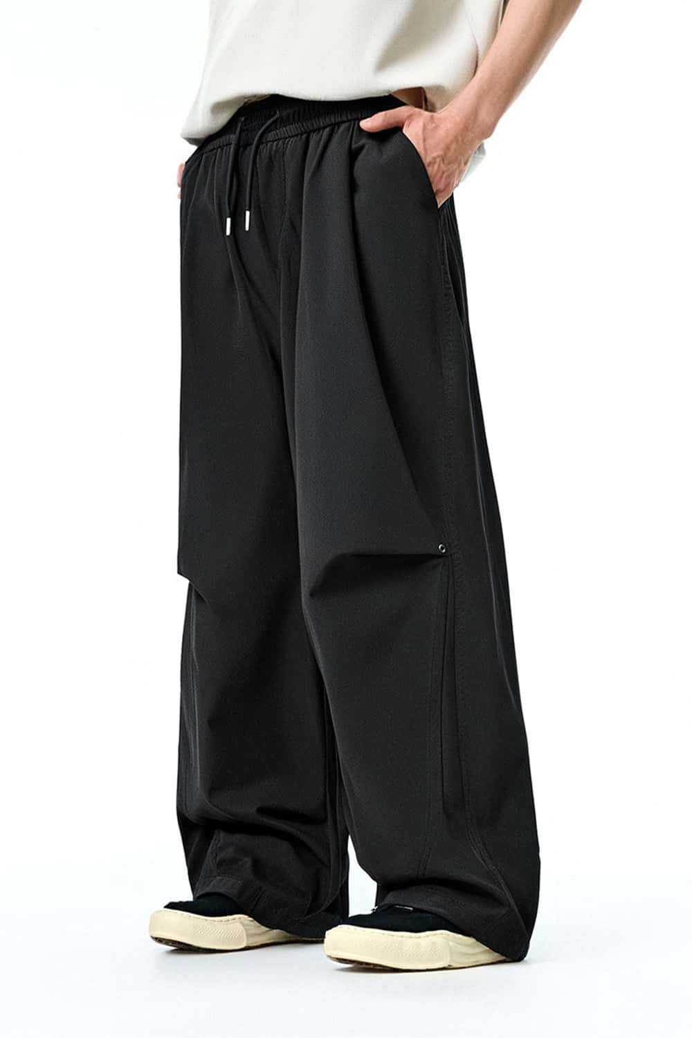 4-Way Stretch Quick-Dry Cooling Paratrooper Wide-Leg Pants