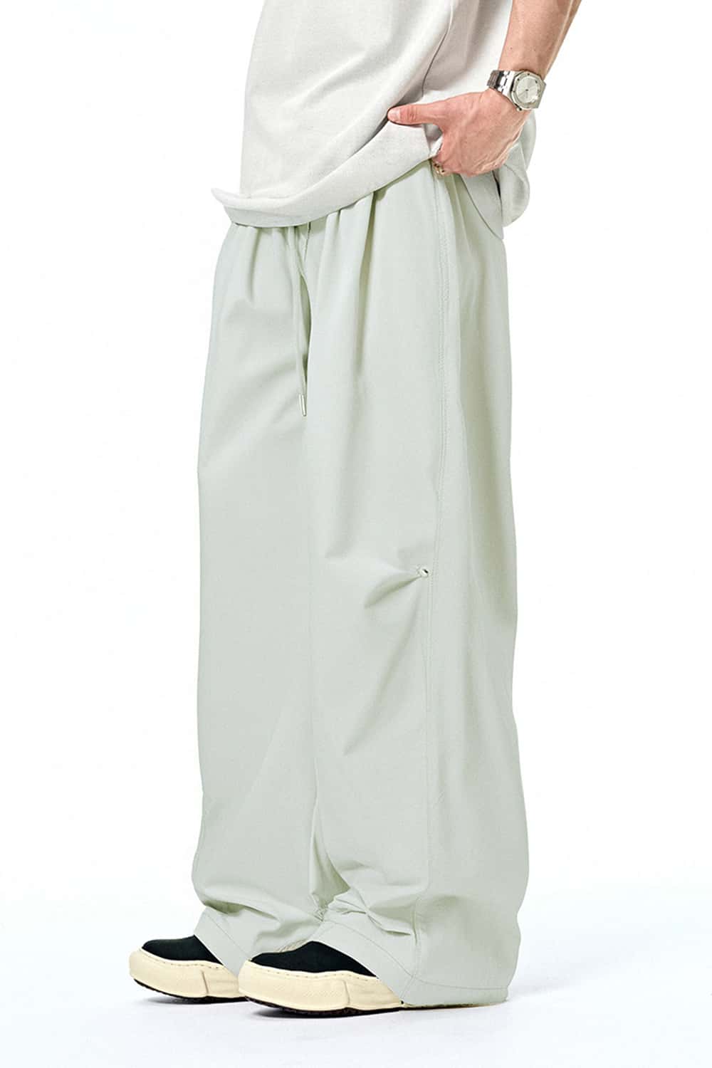 4-Way Stretch Quick-Dry Cooling Paratrooper Wide-Leg Pants