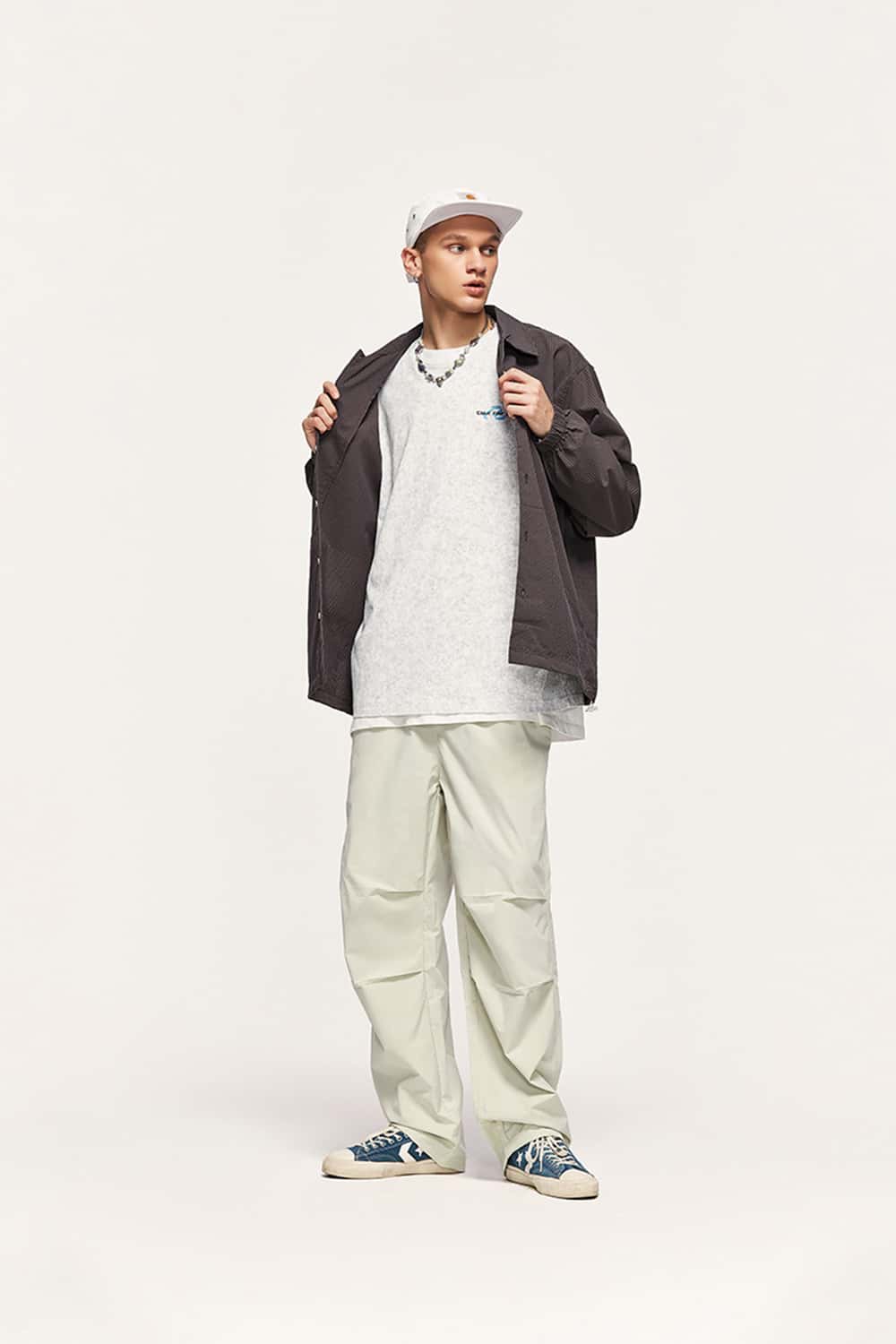 Lightweight Wide-Leg Paratrooper Straight Pants