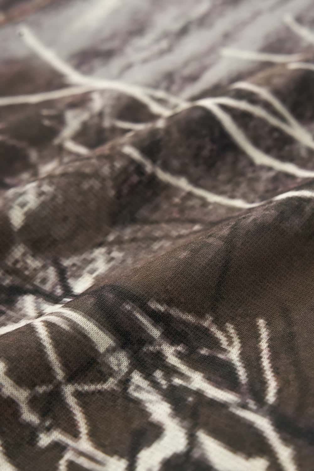 Digital Print Layered-Effect Long Sleeve Lightweight T-Shirt