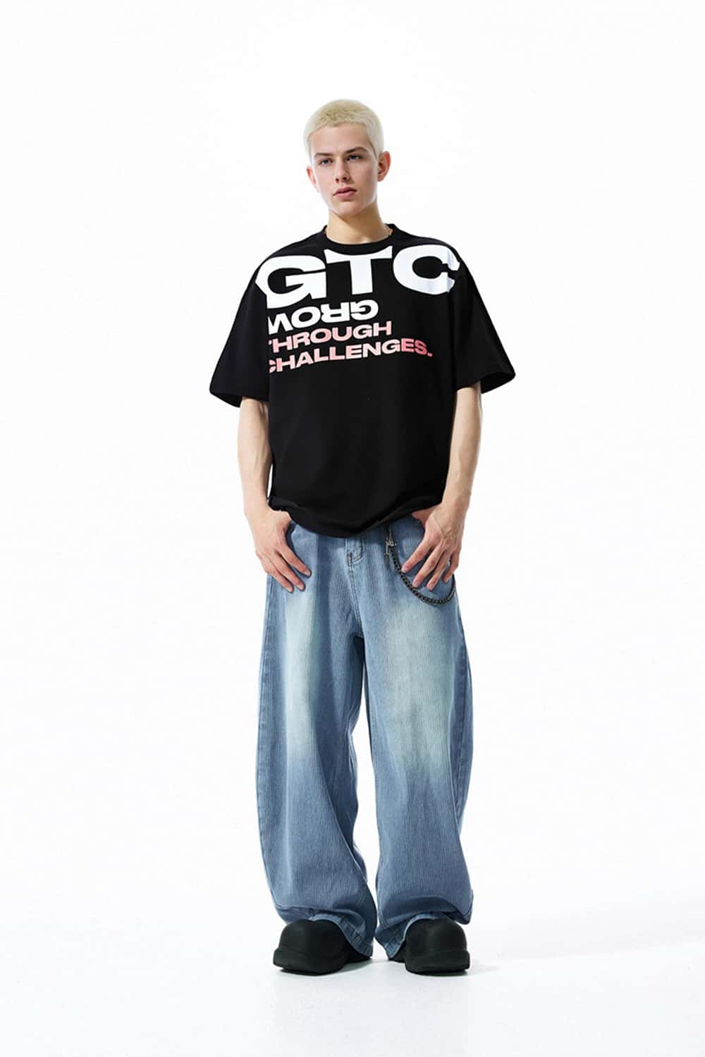 Bold Letter Print Sorona Heavyweight Cool Touch T-Shirt