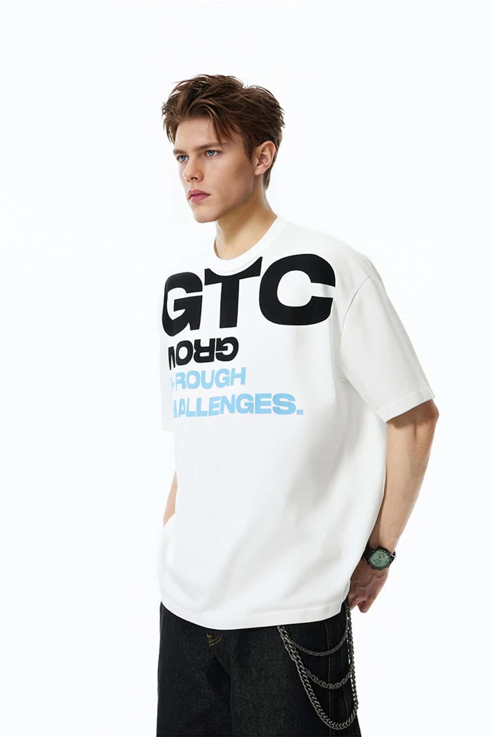 Bold Letter Print Sorona Heavyweight Cool Touch T-Shirt