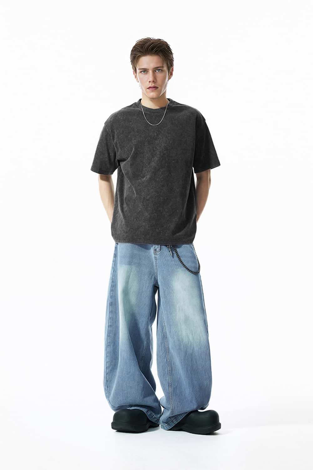 Vintage Snow-Washed Oversized 270G Cotton T-Shirt