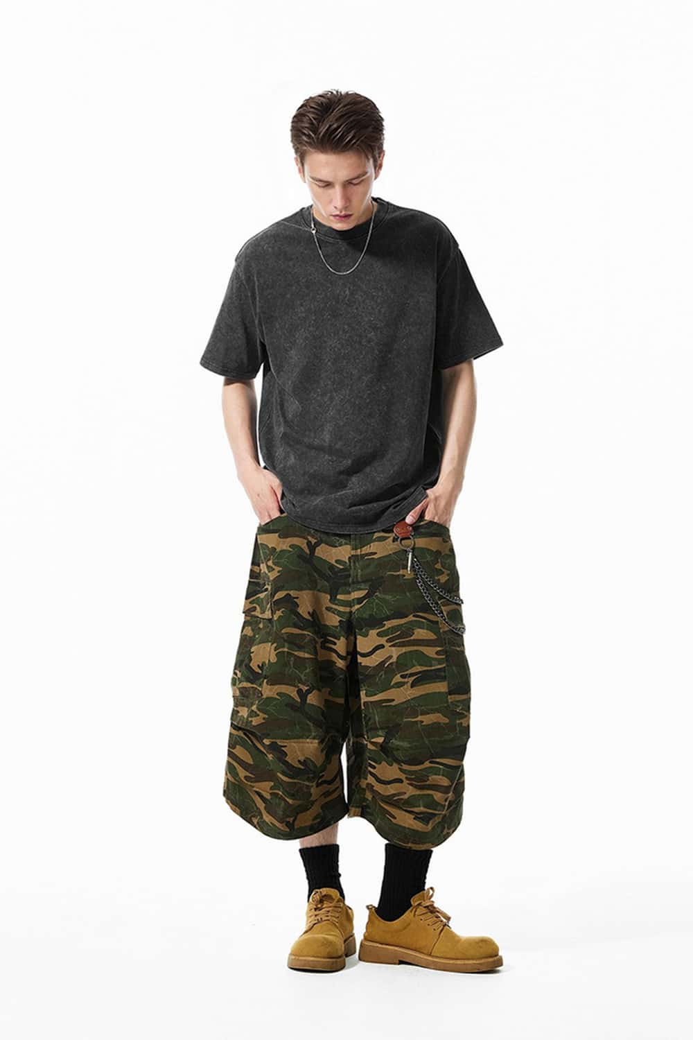 Vintage Snow-Washed Oversized 270G Cotton T-Shirt