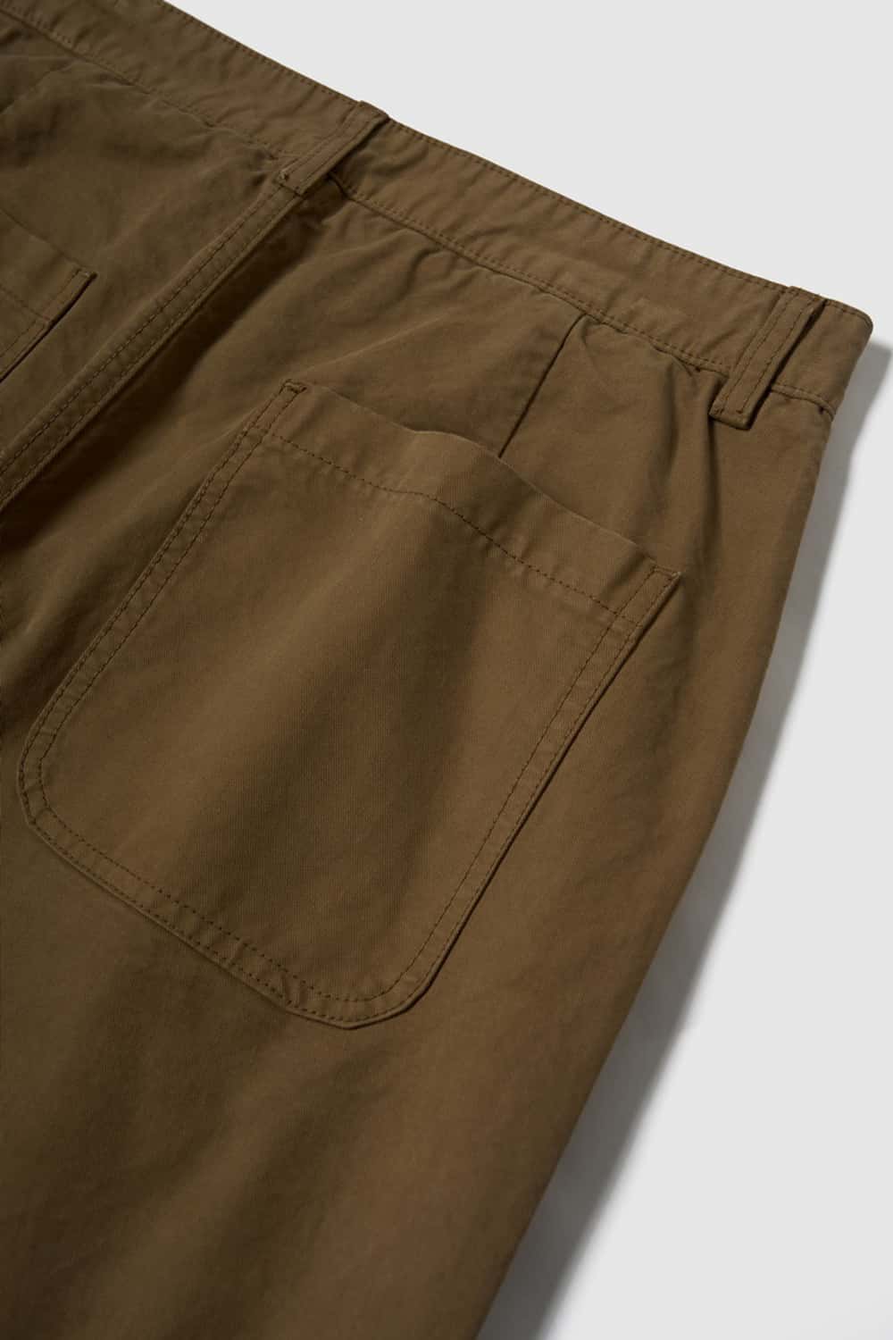Washed Cotton Carpenter Work Pants with Rivet Detail