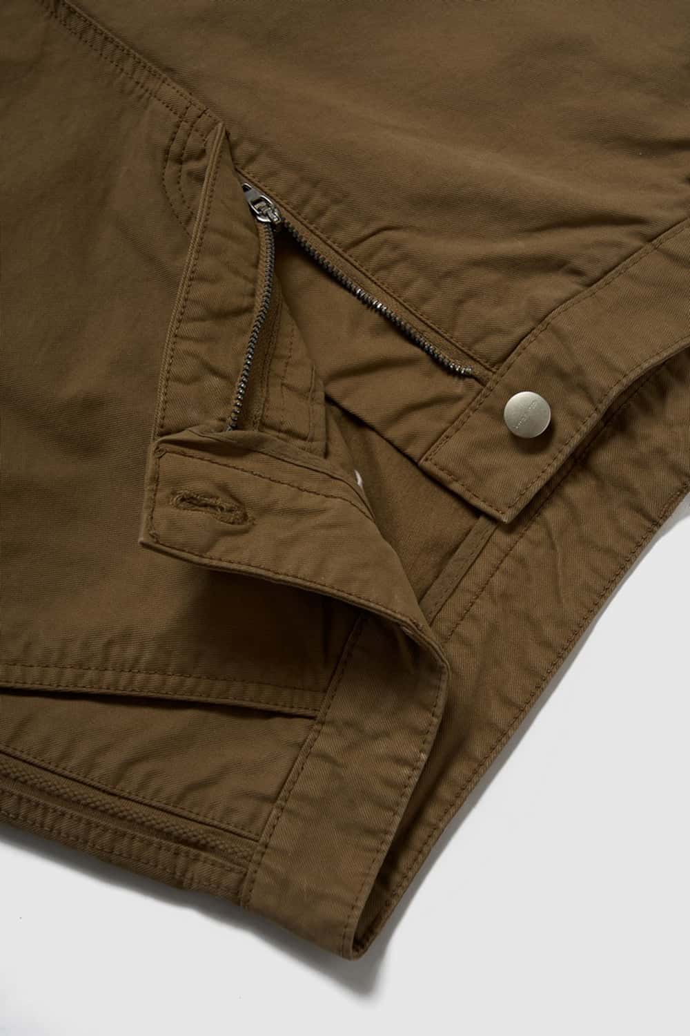 Washed Cotton Carpenter Work Pants with Rivet Detail