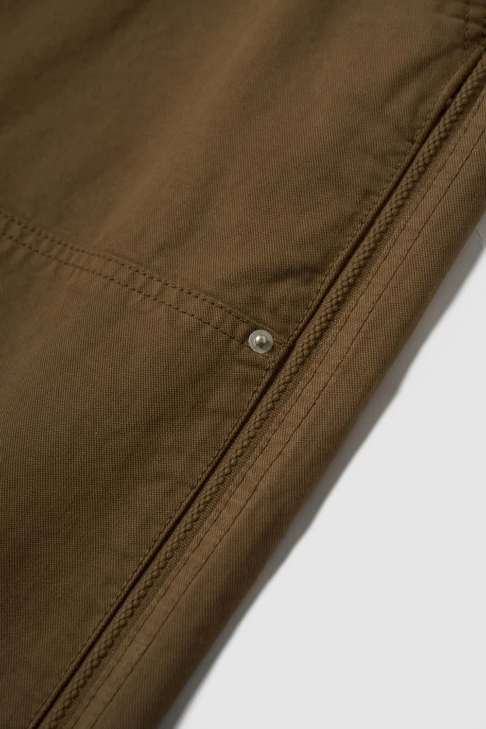 Washed Cotton Carpenter Work Pants with Rivet Detail
