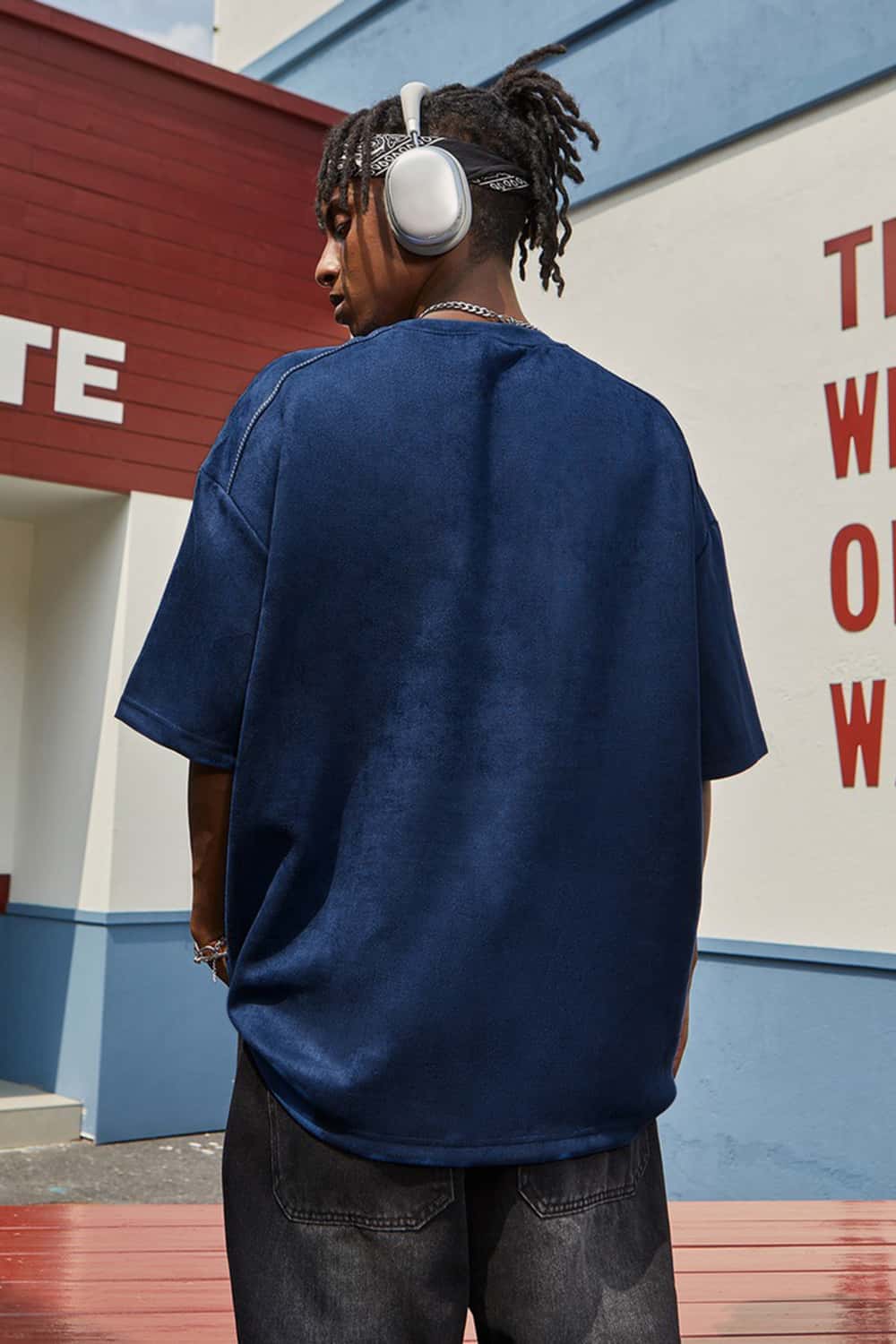 Heavyweight Suede Drop-Shoulder T-Shirt