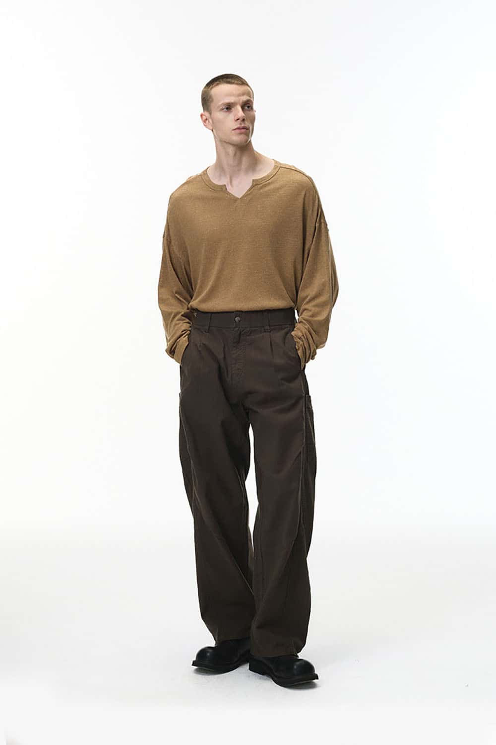 Deconstructed Multi-Pocket Cargo Pants _ Relaxed Fit Casual Utility Trousers