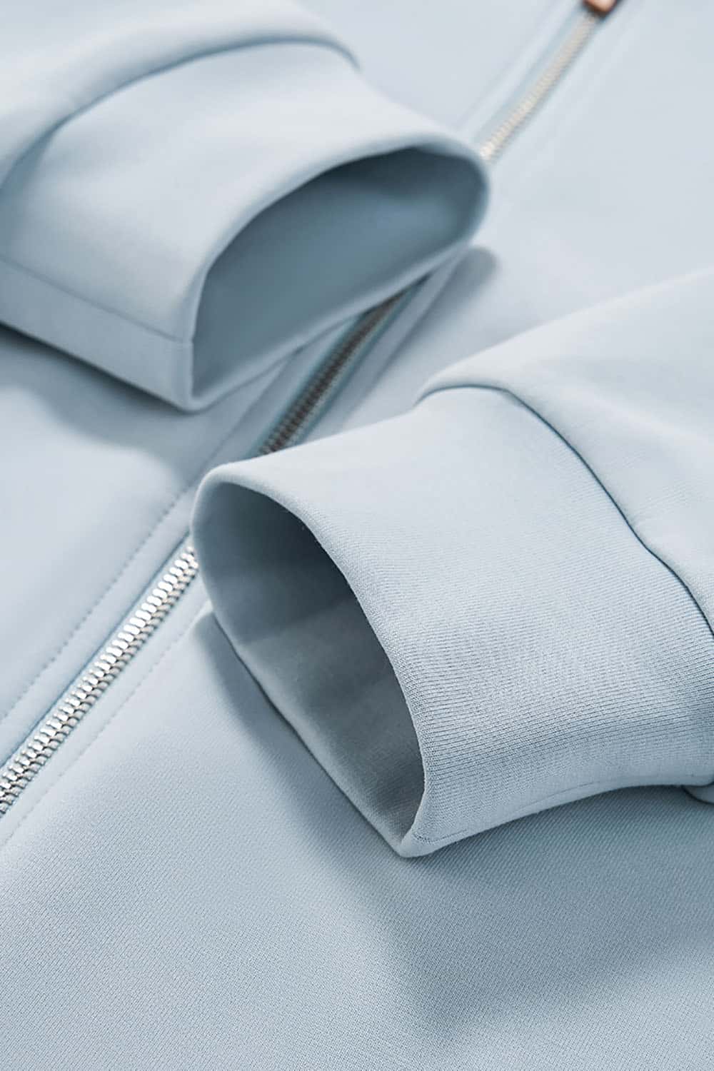 Lycra Jelly Zip-Up Hooded Jacket _ Lightweight Sporty Warmth Hoodie